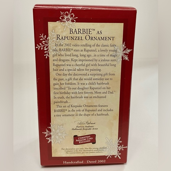 ♥️New In Box ~ 2002 Hallmark Keepsake “Barbie as Rapunzel” Collectors Ornament♥️ - Picture 8 of 9